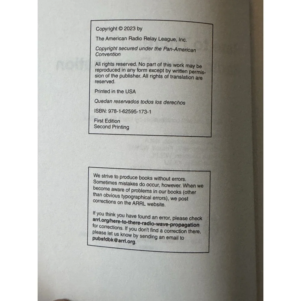 Here to There Radio Wave Propagation 1st Ed 2023 ARRL Ham Radio Paperback